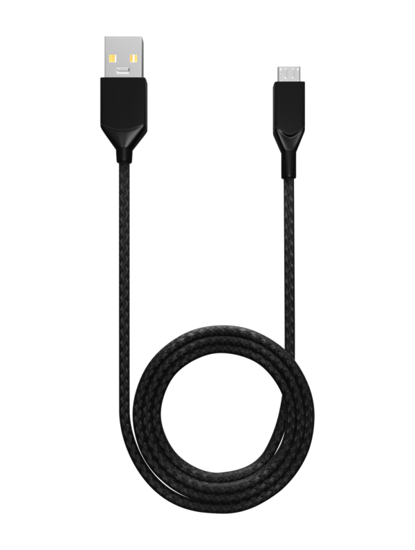3 FT MICRO USB TO USB TYPE A CABLE (AMPSENTRIX) (INFINITY) (BLACK) - Image 3