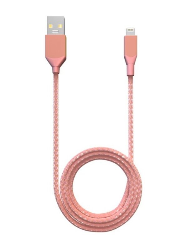 3 FT NON-MFI USB TYPE A TO LIGHTNING CABLE (AMPSENTRIX) (INFINITY) (PINK) - Image 3