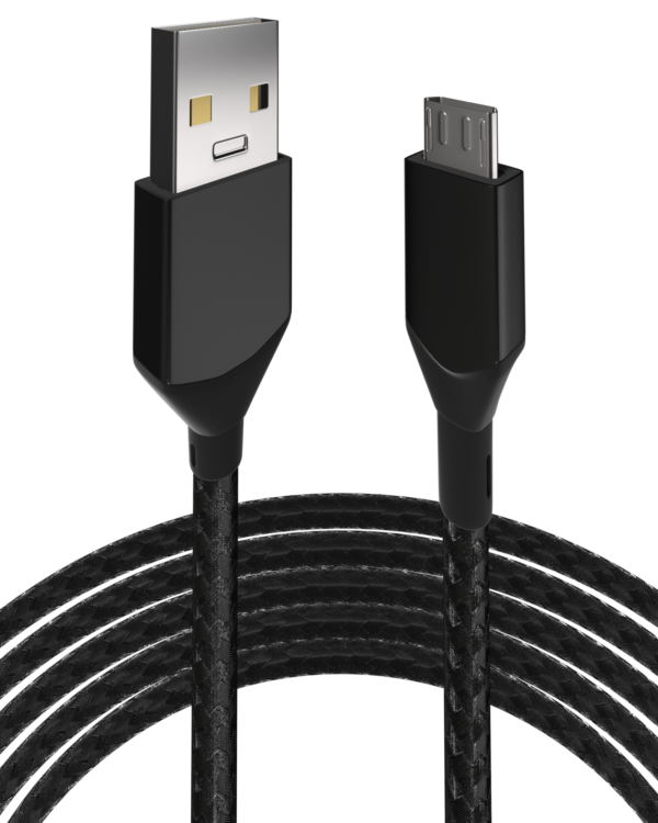 3 FT MICRO USB TO USB TYPE A CABLE (AMPSENTRIX) (INFINITY) (BLACK) - Image 4